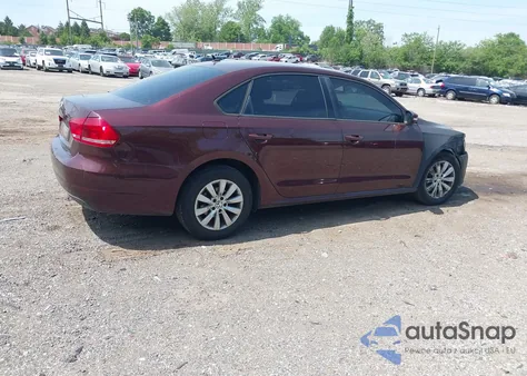 2013 Volkswagen Passat 2.5L S from USA, damaged, VIN 1VWAP7A33DC085208